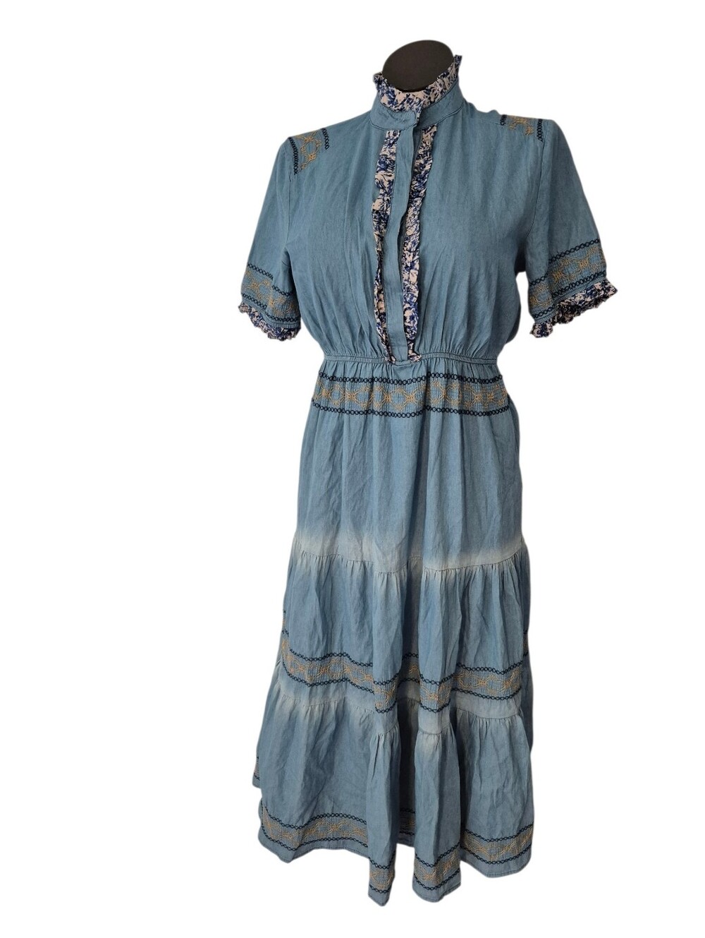 Blue Cowgirl Prairie Dress XL